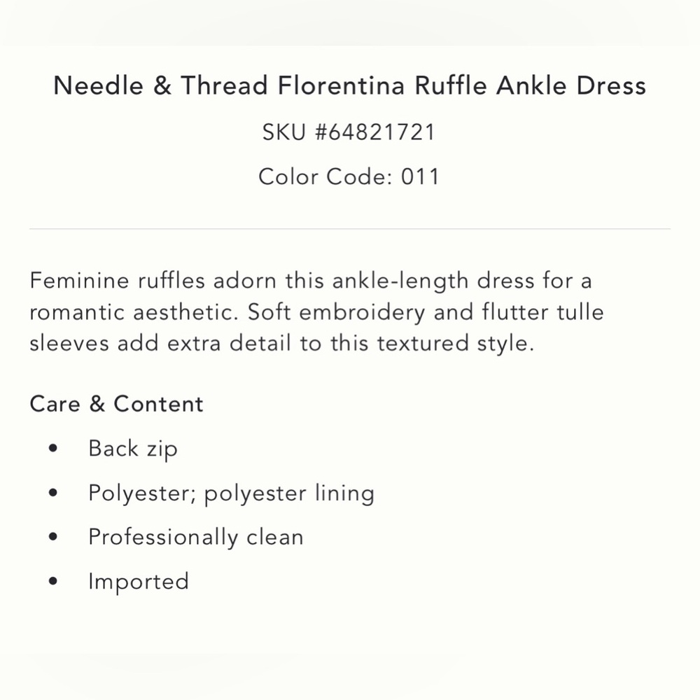 Needle & Thread Florentina Ruffle Dress - Picture 4 of 9
